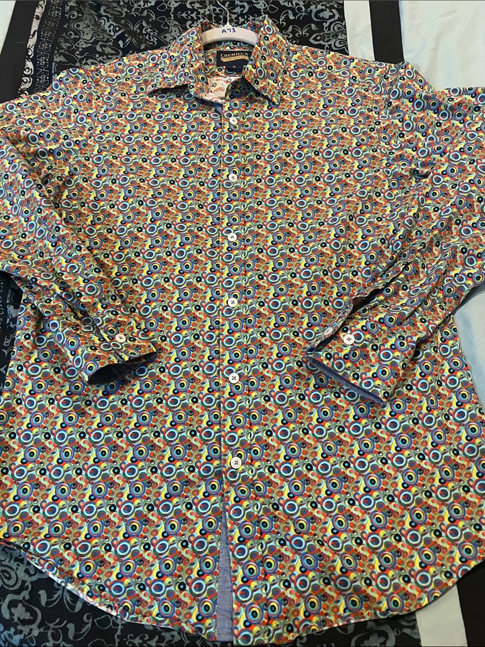 Daniel Cremieux Multicolor Circle-Print Button-Down Shirt